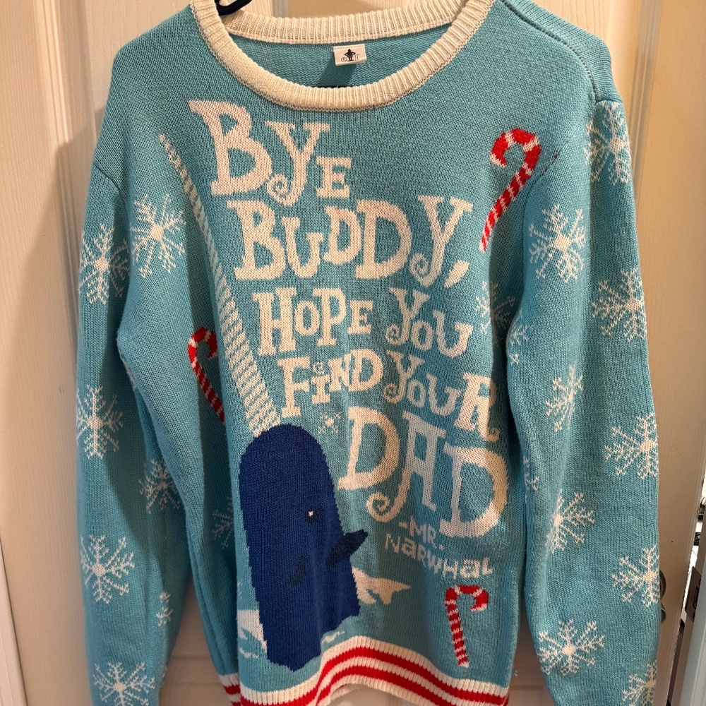 Elf movie ugly Christmas sweater